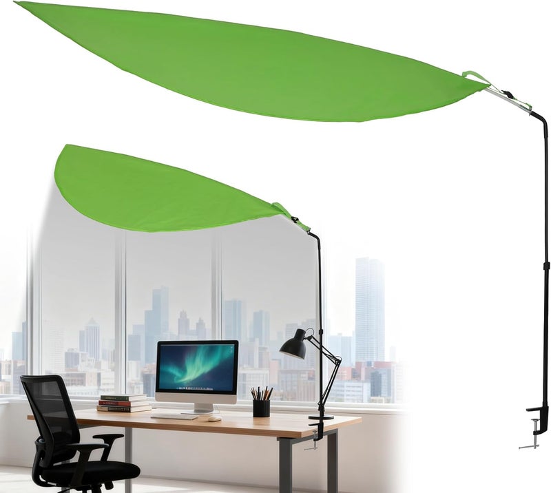 P Polerden Green office cubicle desk shade，Portable Office cubicle Shade to Block Overhead Light，Adjustable Desk Shade for Cubicle to Block Light & Reduce Glare - Image 1